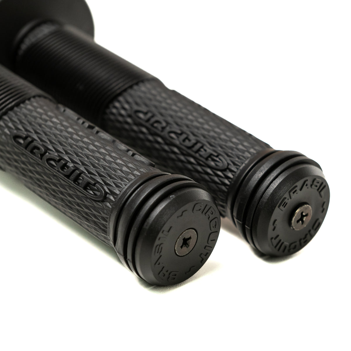 Par Manopla Titanium Com Ponteira Bicicleta Mtb Bmx Circuit